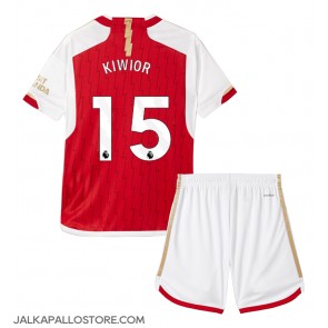 Arsenal Jakub Kiwior #15 Kotipaita Lapsille 2023-24 Lyhythihainen (+ shortsit)